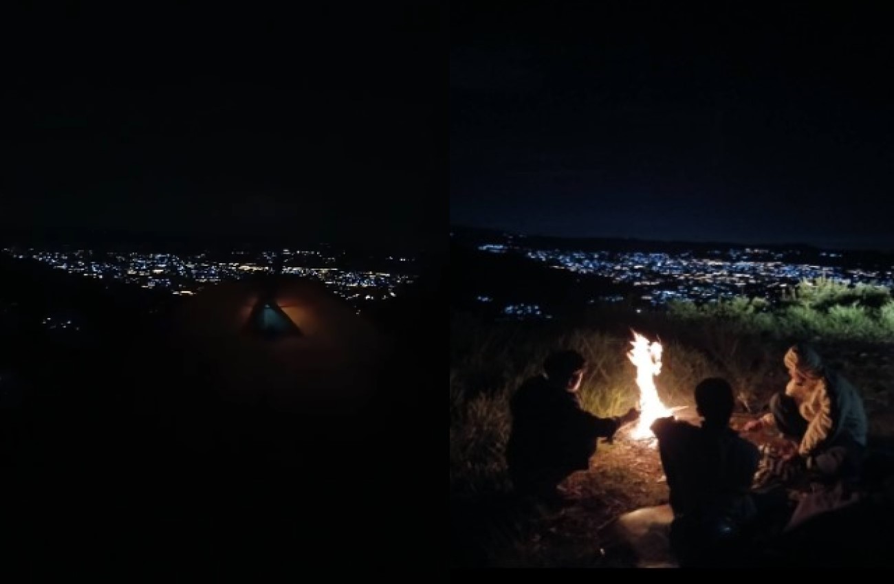 Suasana malam hari di Bukit Aquila Cikanyere Cianjur | Foto: Instagram/bukitaquila