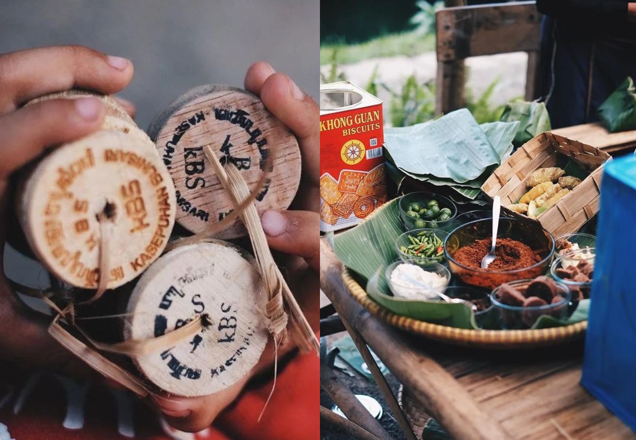 Uang kayu dan jajanan di Nyawang Bulan Bandung | Foto: Instagram/masagilearningsociety